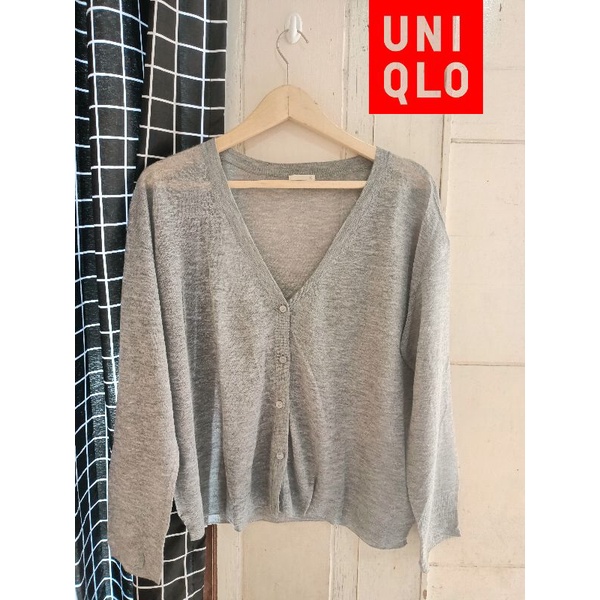 cardigan uniqlo bigsize jumbo oversize outer sweater