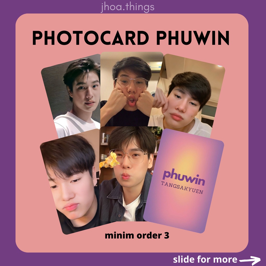 [UNOFFICIAL] PHOTOCARD PHUWIN TANGSAKYUEN THAI ACTOR GMMTV