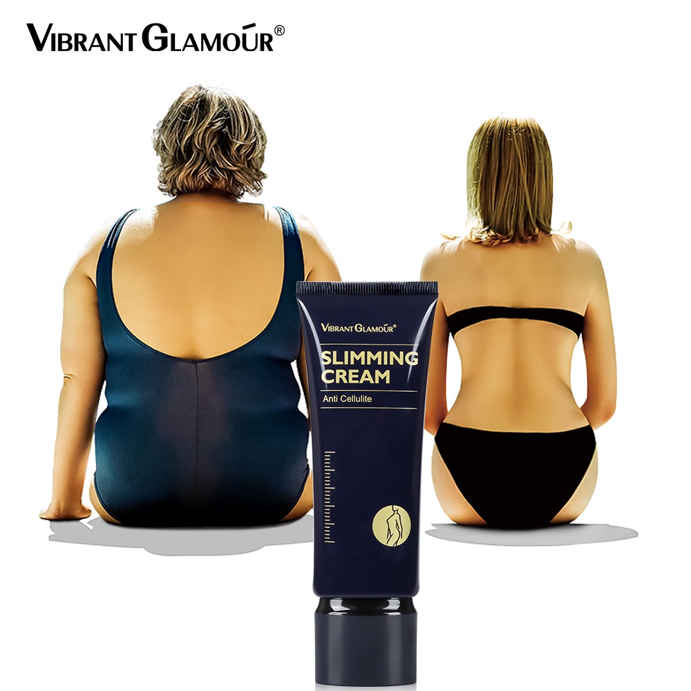 Vibrant Glamour Caffeine Slimming Cream Krim Pelangsing Pembakar Lemak Untuk Perut Paha dan Lengan-80Gr