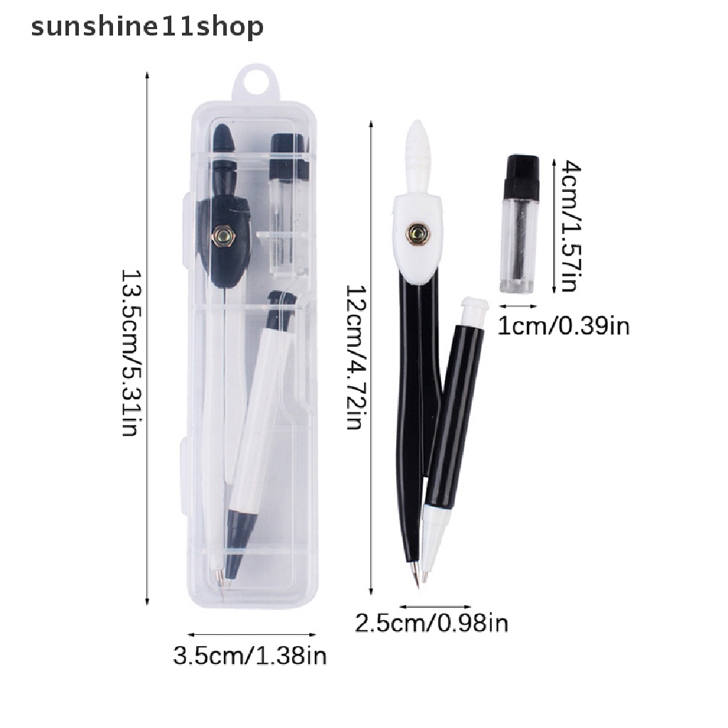 Sho Drawing Compass Math Geometri Tools Untuk Lingkaran Perlengkapan Sekolah Alat Tulis N