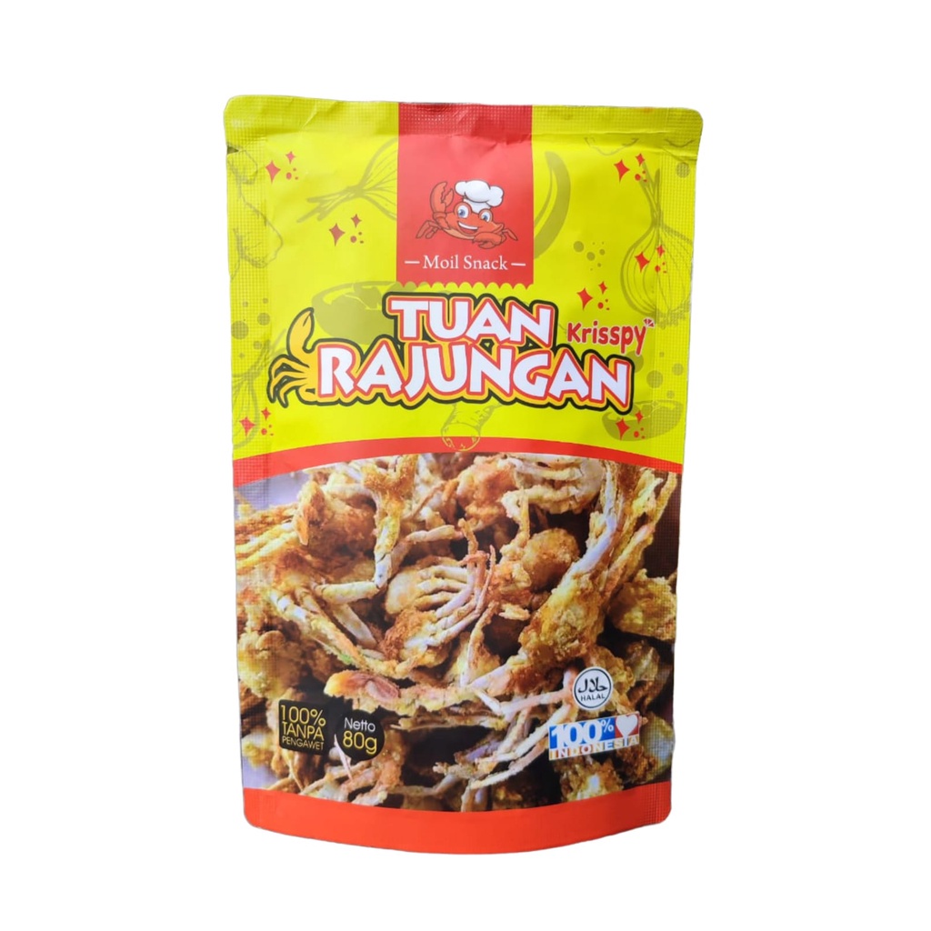 

Jajanan Cemilan Snack Viral Seafood Snack cemilan gurih pedas Baby Crab Crispy Kepiting Rajungan asli