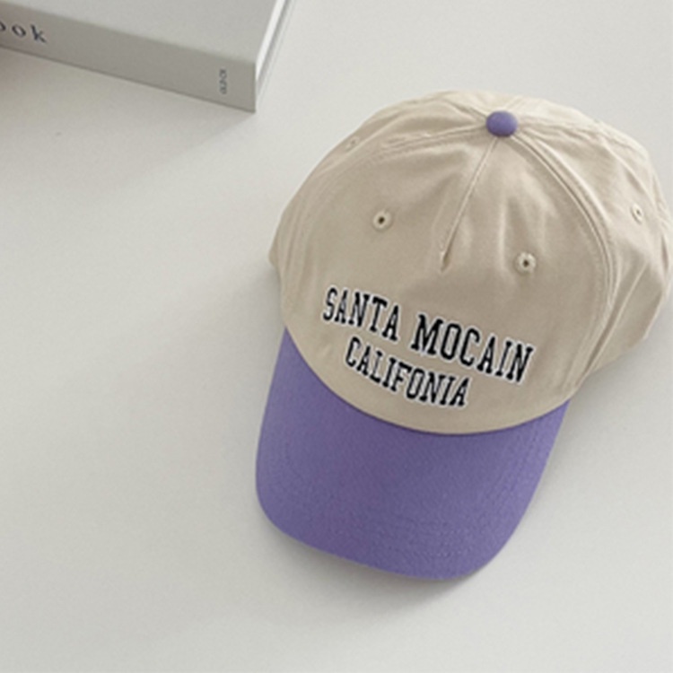 Ins Bordir Huruf Topi baseball Kecil Segar Warna Senada Topi Pasangan