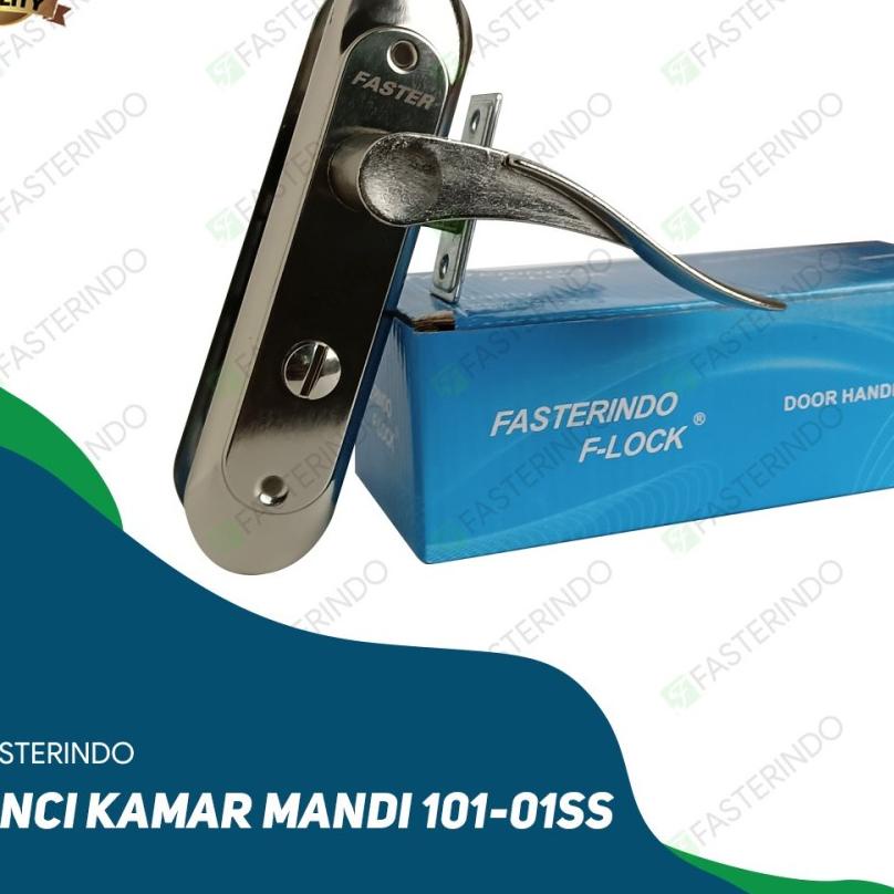 ➶ KUNCI PINTU KAMAR MANDI GAGANG PINTU SET/Kunci Kamar Mandi Model Handle Chrome/ GAGANG KUNCI PINTU