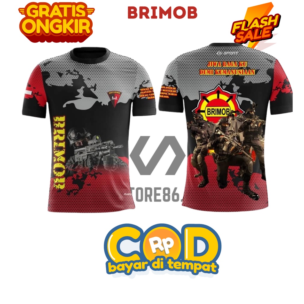 JERSEY BRIMOB FULLPRINT SUBLIME / KAOS BRIMOB DRIFIT / JERSEY BRIMOB/ FULL PRINTING