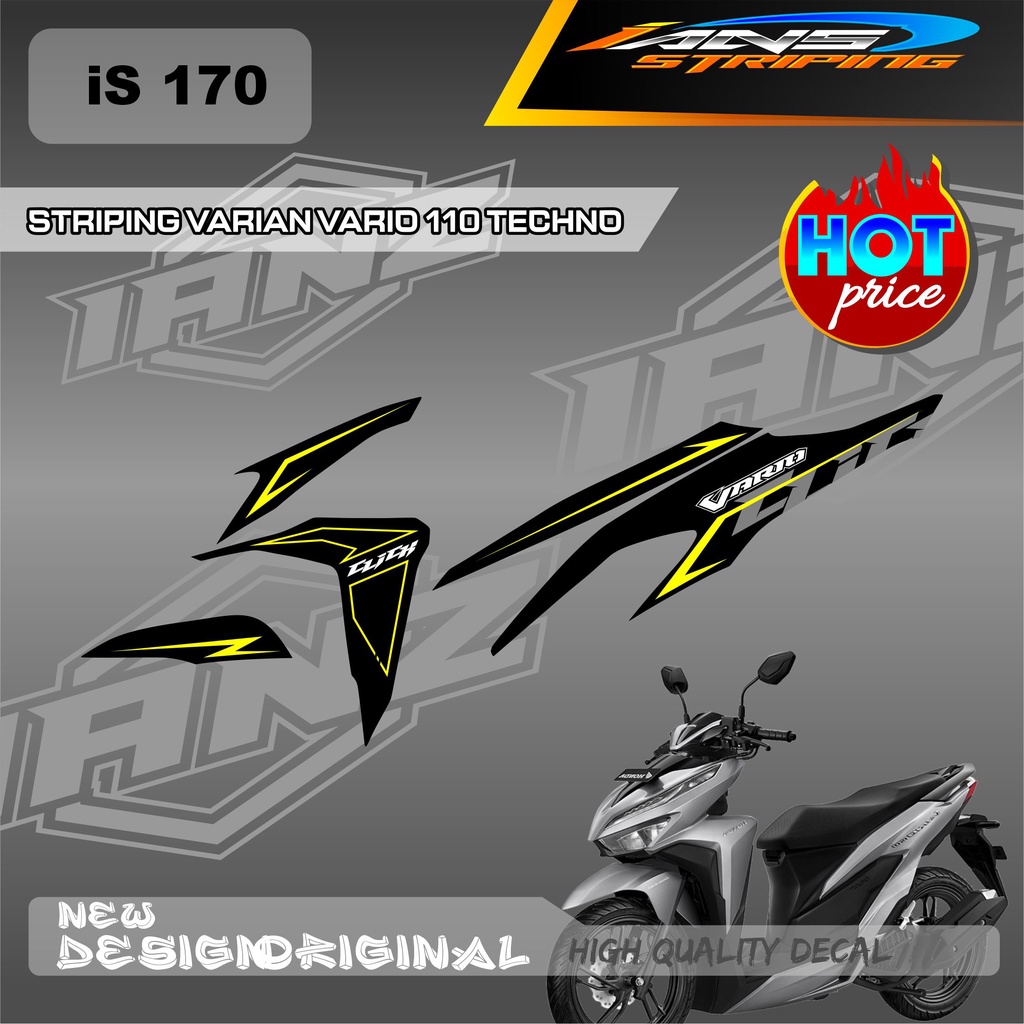 NEW DECAL STRIPING LIST VARIO TECHNO 110 OLD / HONDA VARIO TECHNO 110 MENGGUNKAN BAHAN BERKUALITAS /  TIDAK MUDAH PUDAR / DECAL KERETA VARIO TECHNO  IS170