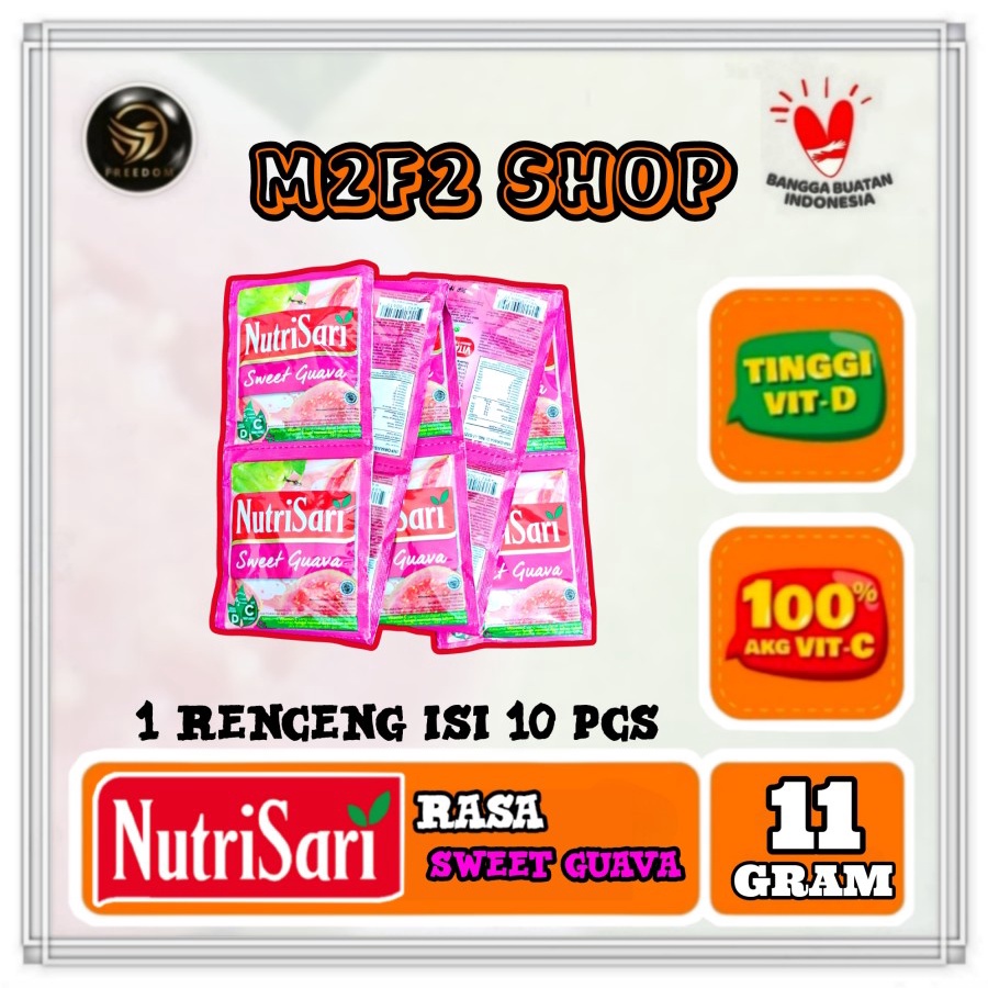 

NutriSari Minuman Serbuk Sweet Guava | Jambu Sachet - 11 gr (Kemasan Renceng)