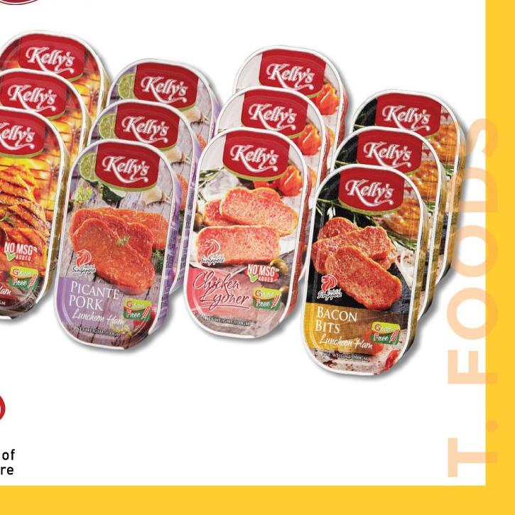 

♨ Kelly's Luncheon Ham Bacon Bits / Picante / Chicken Lyoner /BBQ 100gr / Singapore Pork Luncheon Meat ➦
