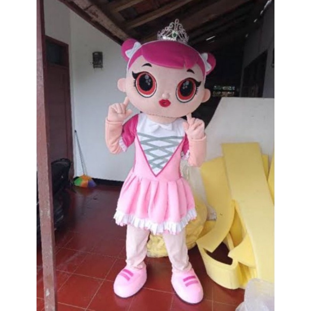 kostum badut lol pink