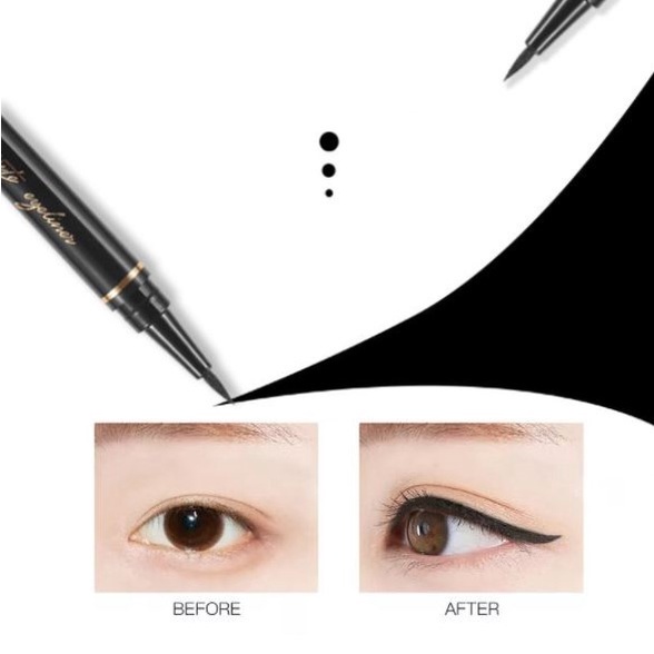 Beauty Jaya - Lameila 808 Eyeliner Anti Air Tahan Lama Lameila Exquisite Eyeliner Black