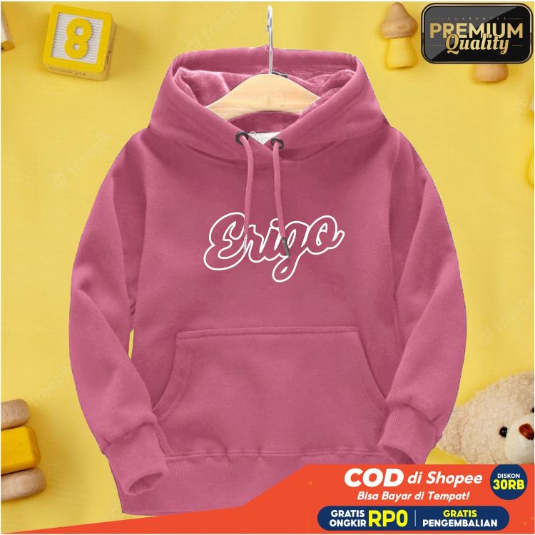 BEST SELLER STAY ERIGO Jaket Distro Sweater Hoodie anak Laki-laki perempuan LOGO FLEECE TEBAL