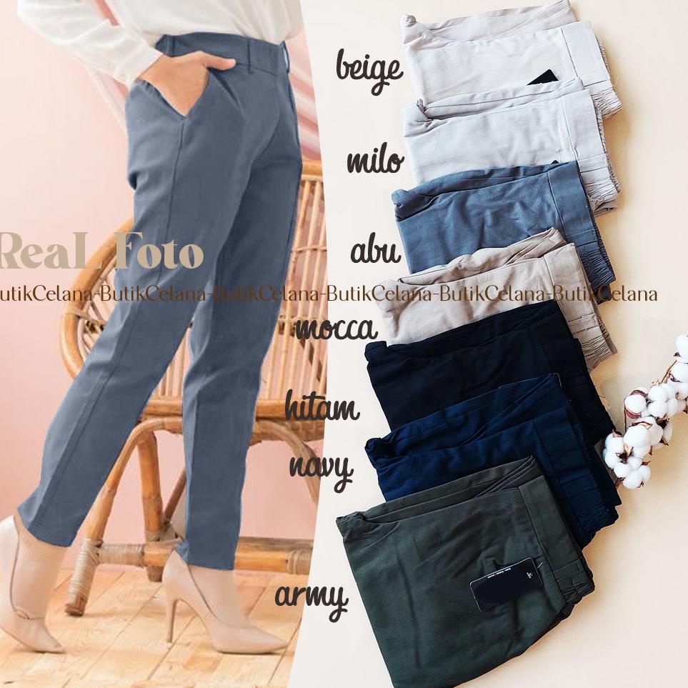 Sale BAGGY PANTS TWILL PREMIUM CHINO WANITA JUMBO