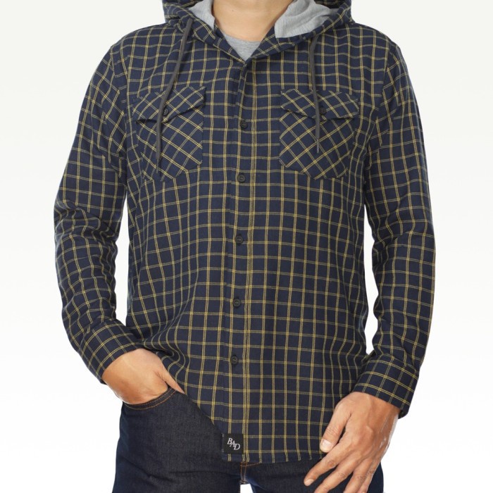 Hem kemeja pria 2in1 flanel kaos Hoodie big size 5xl xxxxxl 5l ld 136