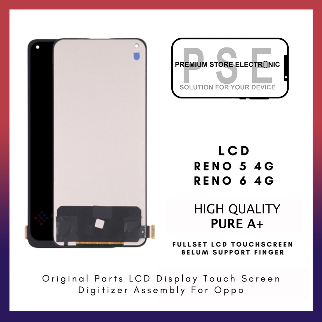 LCD Oppo Reno 5 4G / LCD Oppo Reno 6 4G 100% Original Fullset Touchscreen // Supplier LCD Oppo - Garansi 1 Bulan