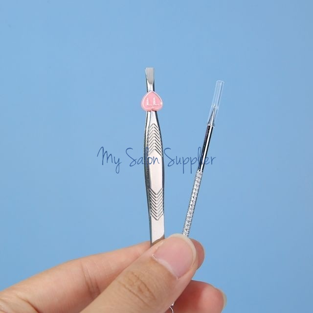 1 Set Pinset Stainless + Alat Pemencet Komedo / Acne Jarum A0103