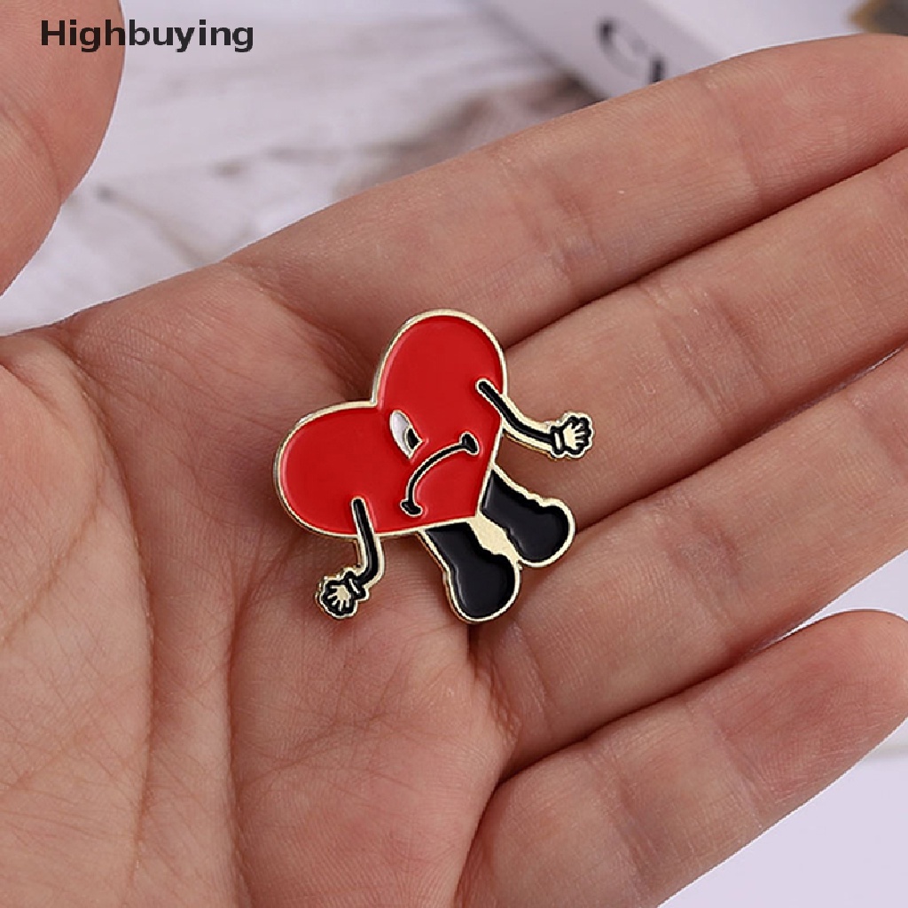 Hbid Pin Bros Lencana Enamel Merah Hati Untuk Ransel Kerah Baju Pin Pesta Perhiasan Hadiah Glory