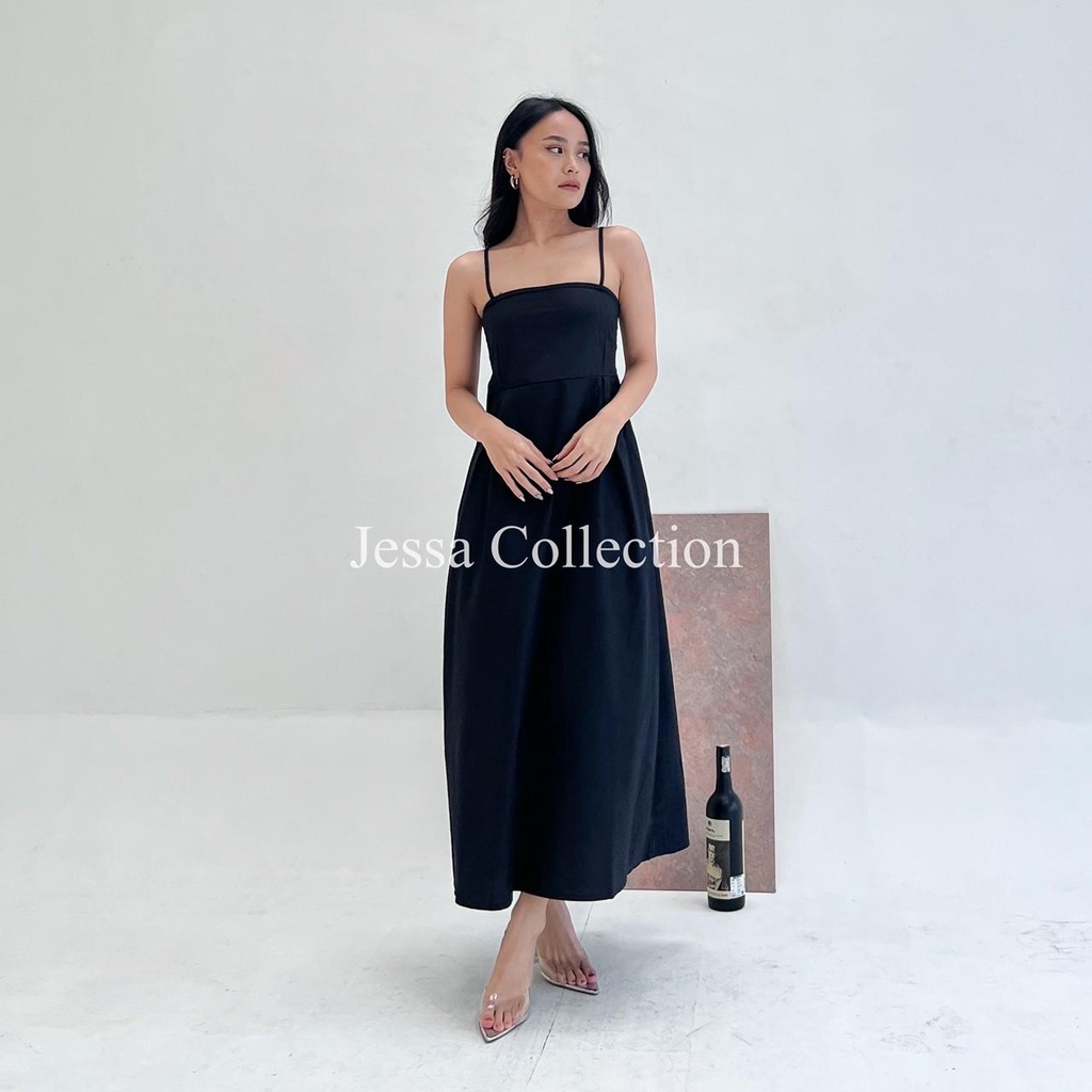 Premium Napoly Sleeveless Dress TH 622 / 757 COTTON Gaun Panjang Wanita Simple Bahan Katun Outfit Pantai Tanpa Lengan