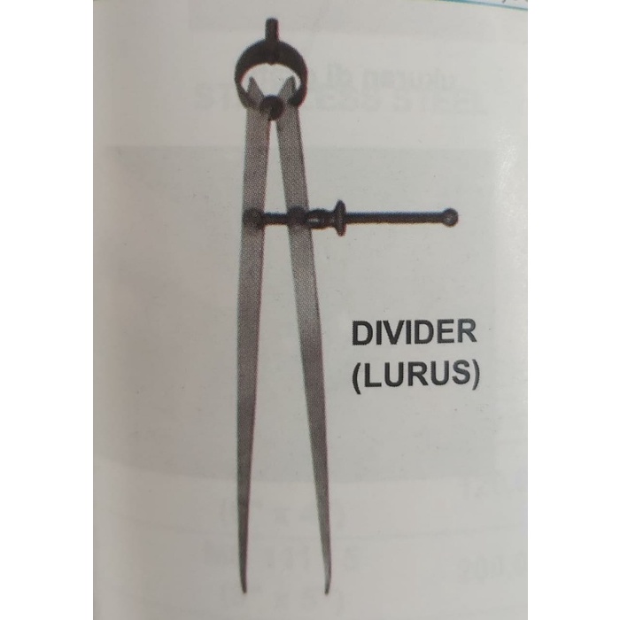 Jangka Bubut Stelan ( Spring-Caliper ) WIPRO - 4inch - Lurus - Divider