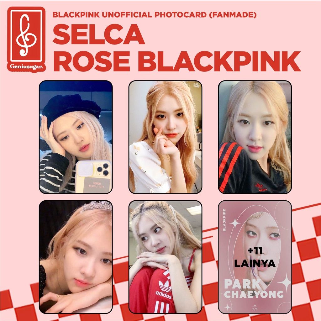 [SELCA ROSE BLACKPINK] PHOTOCARD SELCA GIRLFRIEND CRUSH MATERIAL UNOFFICIAL FANMADE DECO