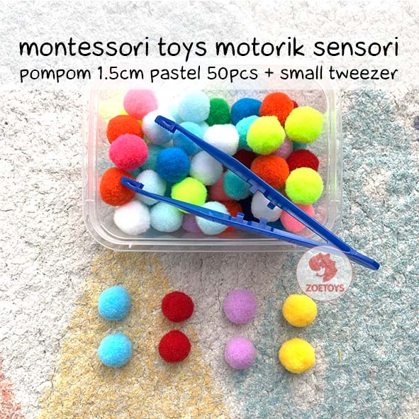 Zoetoys Montessori Toys Motorik Sensori | Sorting Color Counting Beads Lacing Geometry Travel Toys