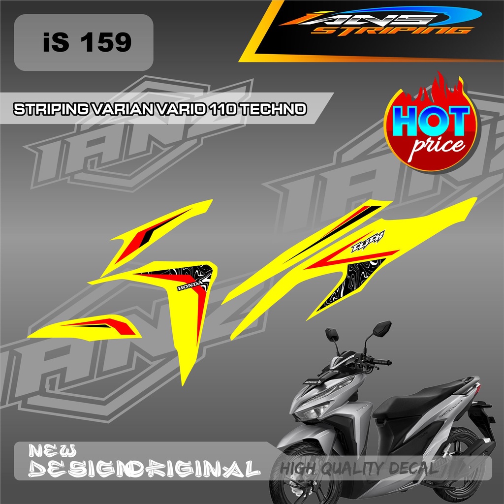 NEW DECAL STRIPING LIST VARIO TECHNO 110 OLD / HONDA VARIO TECHNO 110 MENGGUNKAN BAHAN BERKUALITAS /  TIDAK MUDAH PUDAR / DECAL KERETA VARIO TECHNO  IS159