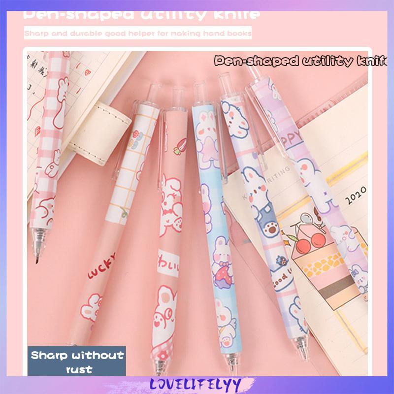 

Pena Tekan Lucu Pemotong Seni Kartun Portabel Pemotong Kertas Pemotong Scrapbook Sederhana -LOY