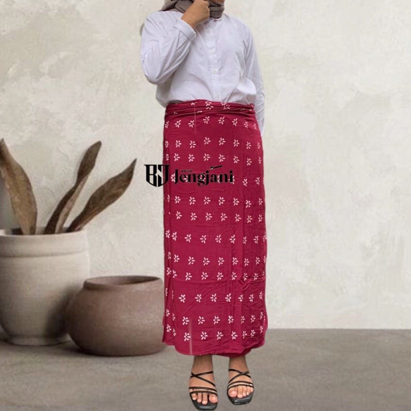 Rok Lilit Jumputan Shibori Melati | Rok Lilit Kekinian Seragam Kondangan