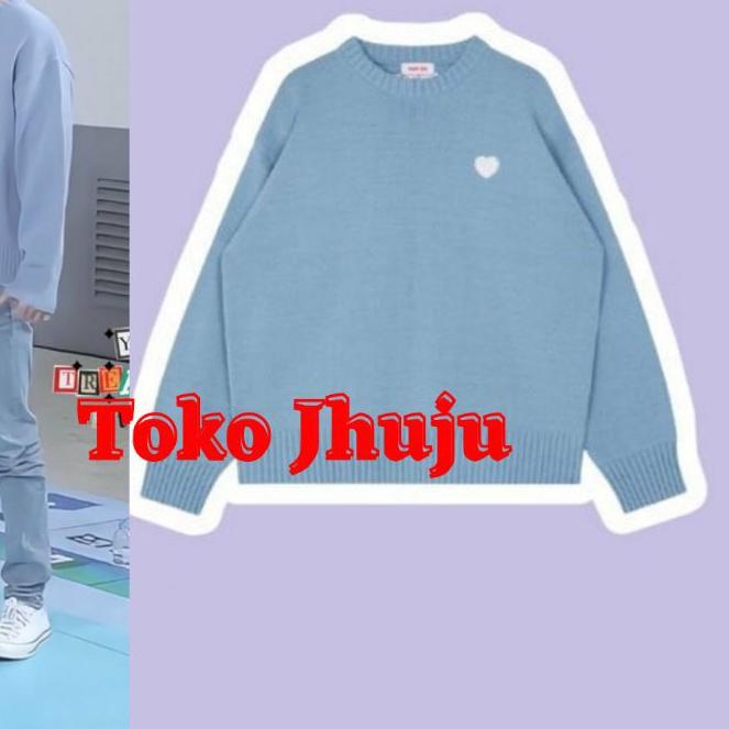 ✹ Basic Sweater Treasure Doyoung Style White Heart path ✥