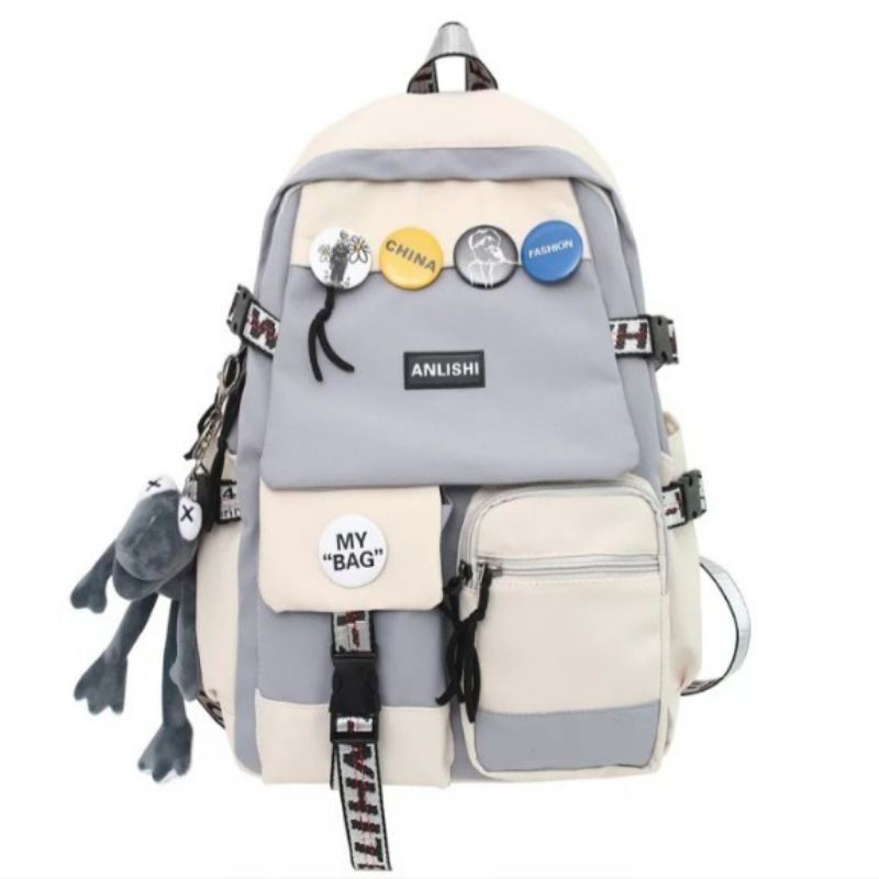 Backpack Korean Style 4 warna Ransel Remaja Kombi