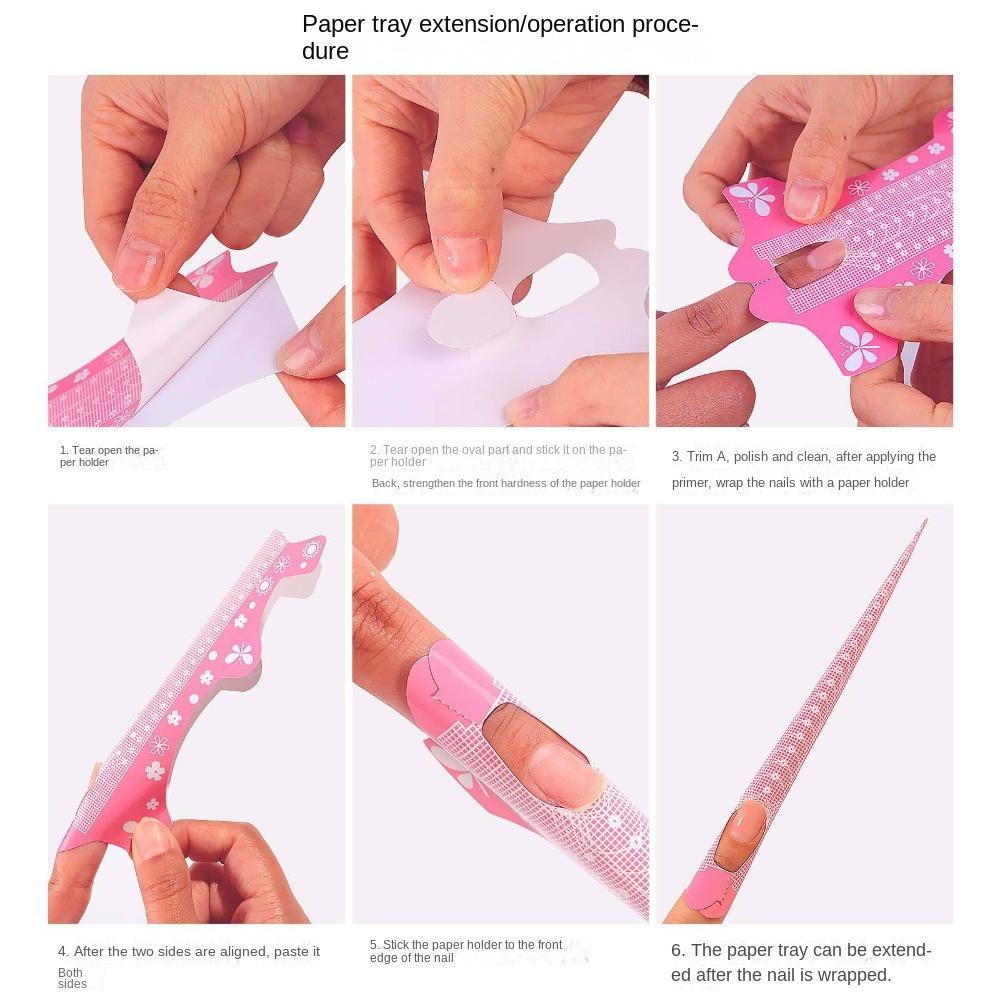 Needway   Nail Paper Tray Nail Supply Manicure DIY Nail Art Tools Perlengkapan Ekstensi Kuku Ekstensi Kuku Stensil