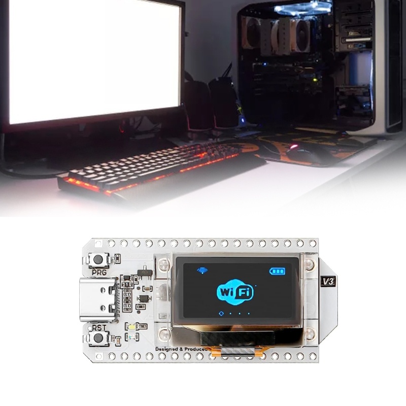 Btsg ESP32 Papan Pengembangan Upgraded 8MB Flash WiFi, ESP32 OLED 0.96 Inch OLED Display CP2102 Internet Untuk