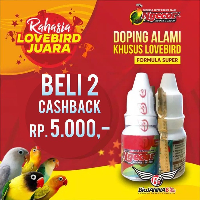 READY NGECOR BIOJANNA BIOJANA POWER GACOR DOPING VITAMIN PENGGACOR ALAMI BURUNG LOVEBIRD FORMULA SUP