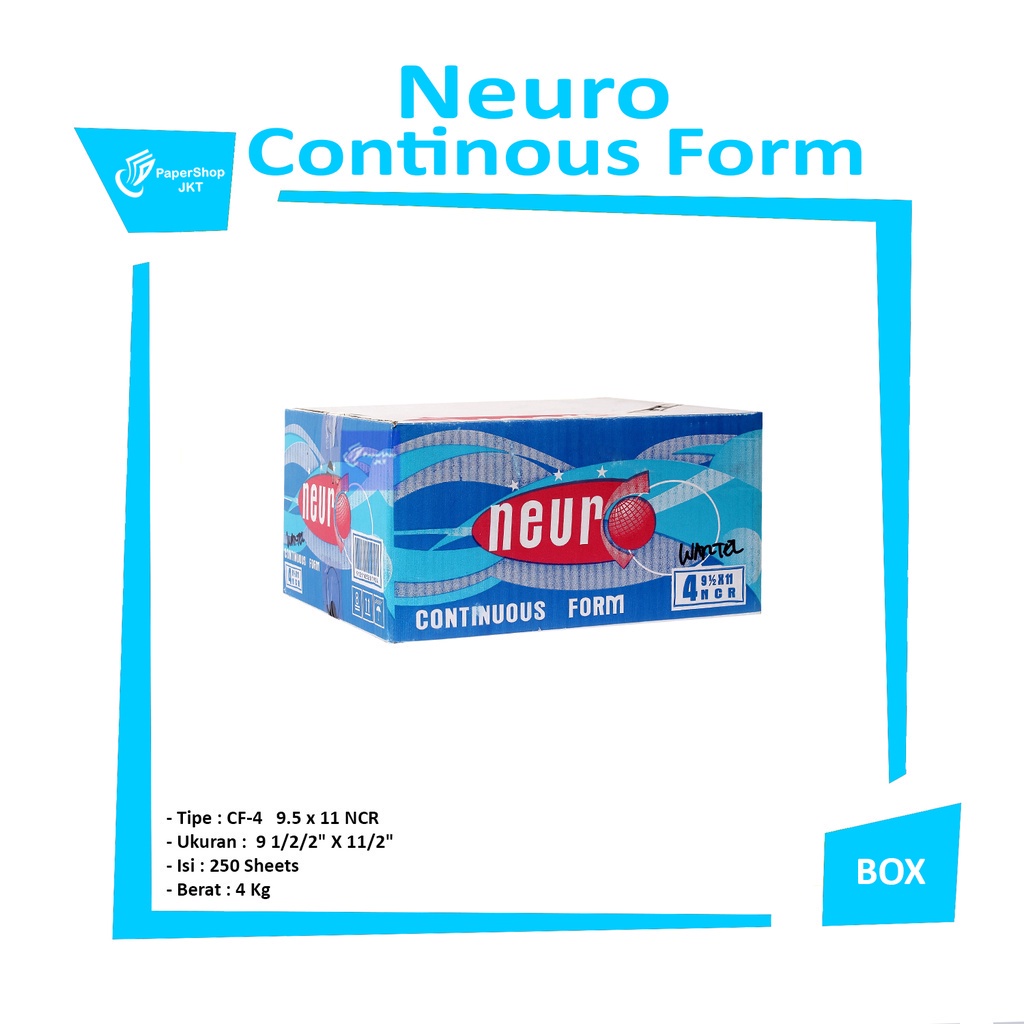 

NEURO - Continous Form 4 Ply 9 1/2 x 11/2 ( K4 Wartel ) - Box