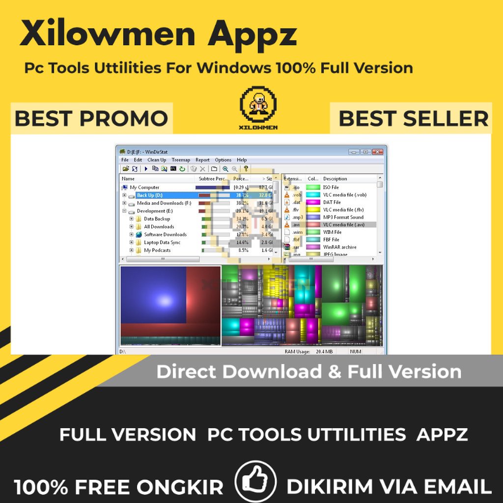 [Full Version] WinDirStat Pro PC Tools Software Utilities Lifetime Win OS