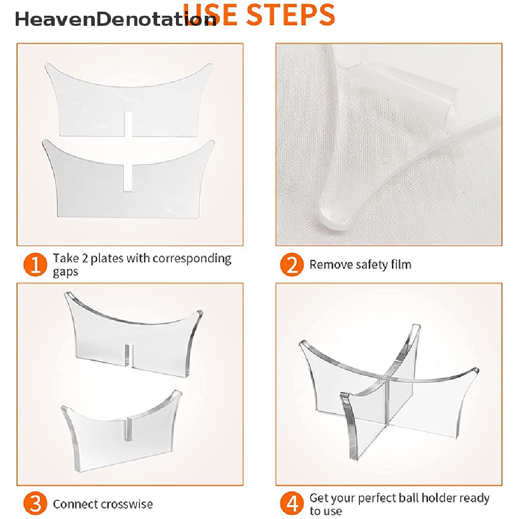 [HeavenDenotation] New Akrilik Display Stand Bowling Rugby Basket Sepak Bola Holder HDV