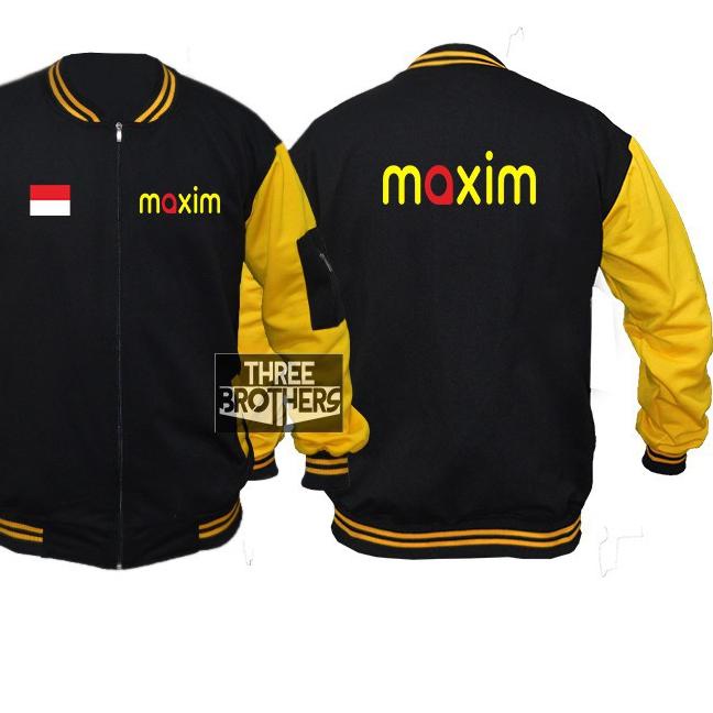 ➨ Jaket Varsity Maxim Terbaru Size M L XL - Sweater Jaket Bomber Zipper Jumbo Big Size 2XL 3XL ➹