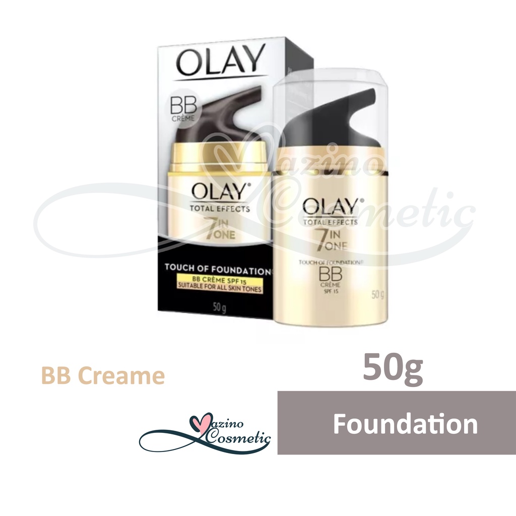 Olay Total Effects 7 in 1 Touch of Foundation BB Cream Pelembab Wajah dengan SPF 15 Skincare Moisturizer Anti Aging - 50g