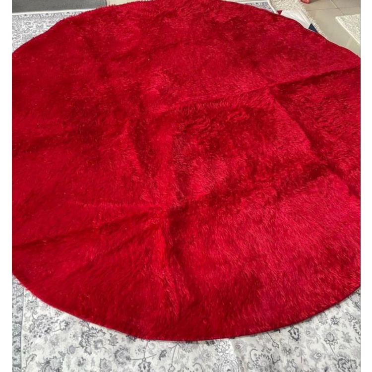 Karpet Bulat  import Bulu merah Premium
