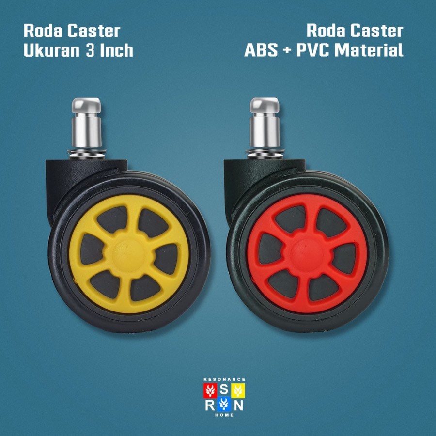 Roda Kastor Tancap Kursi Gaming 3 Inch Warna / Wheel Castor Resonance Home