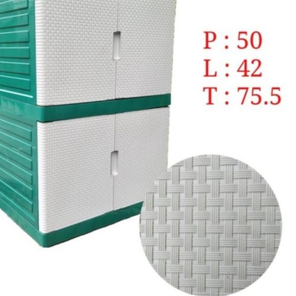 ▼ LEMARI PLASTIK LEMARI PAKAIAN PLASTIK SUSUN 2 ◙