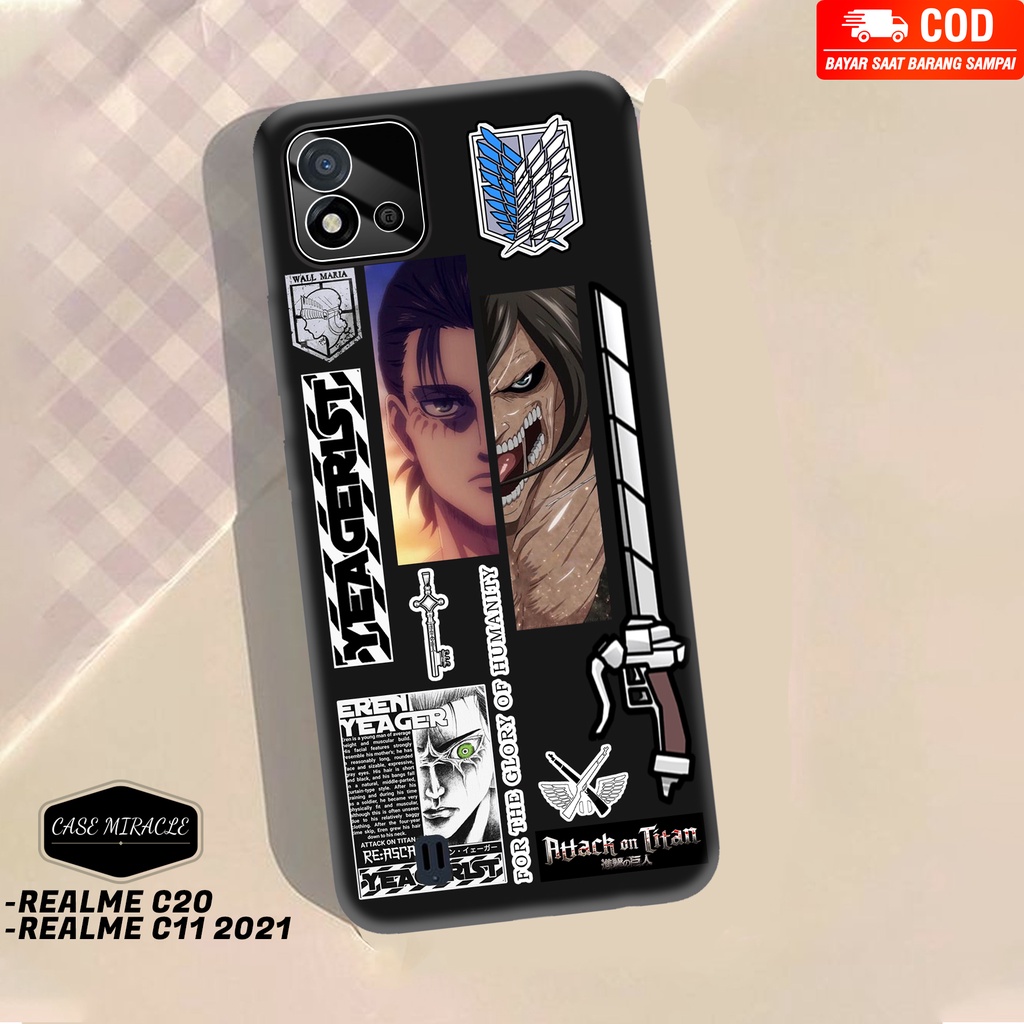 CM Case REALME C20 / C11 2021  Softcase Lentur Warna Hitam Macaron Protector Lensa Kamera Kaca  [ A0