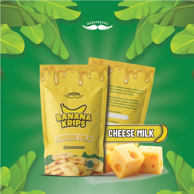 

KRIPIK Keripik Pisang Babasnack CHEESE MILK [TERLARIS DAN TERMURAH]