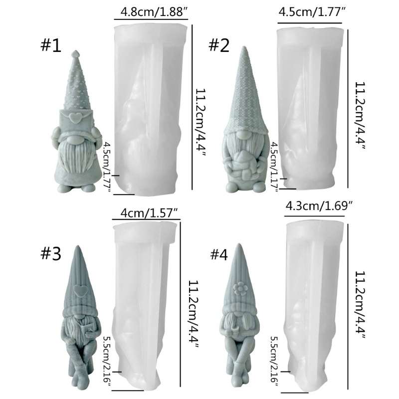 Siy Valentine Cetakan Gnome Silikon Cetakan Lucu Cetakan Plester Epoxy Dwarf Untuk Membuat Hadir Sabun DIY