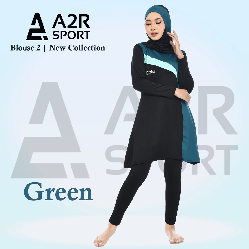 A2R Sport - Blouse 2  cup BH Dewasa Baju Renang Muslim Perempuan