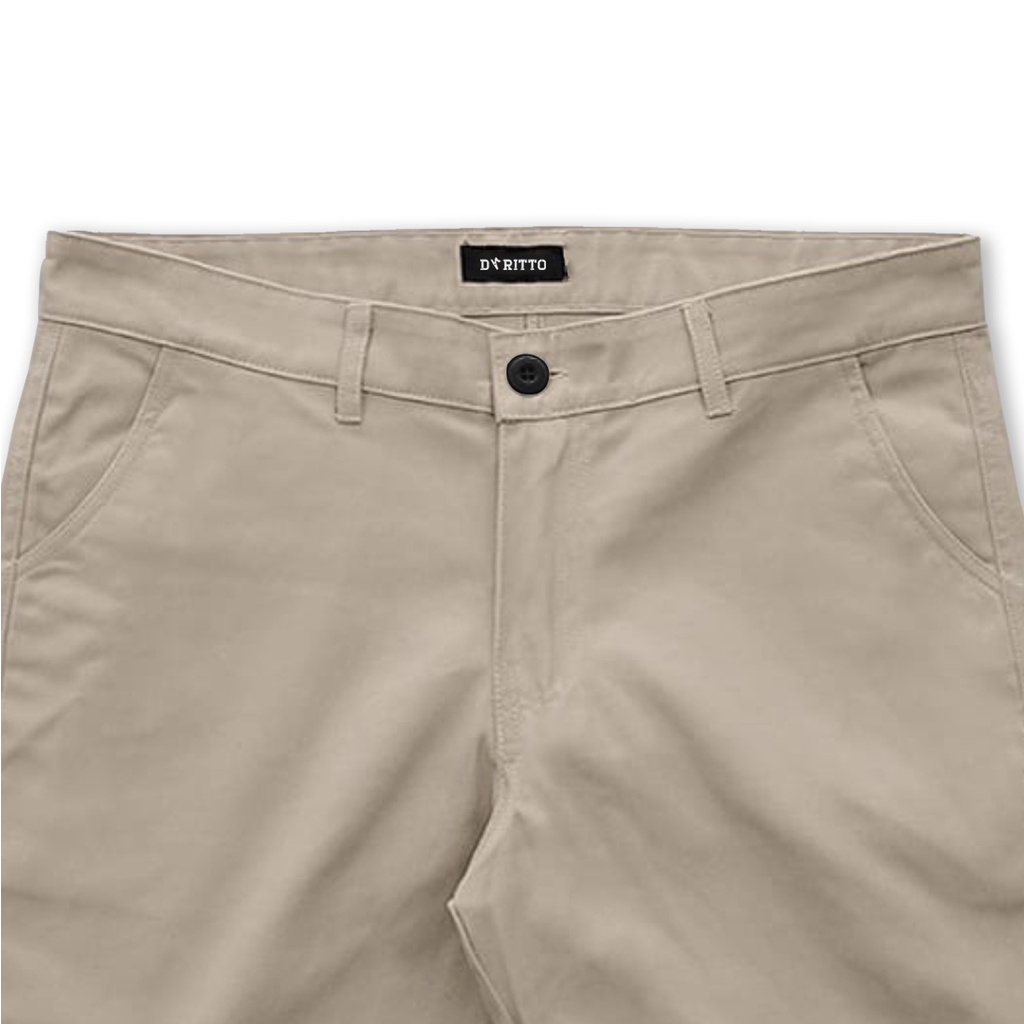 Dritto Chino Short Pants &quot;Raccolto&quot; Celana Pendek Chino - Brown