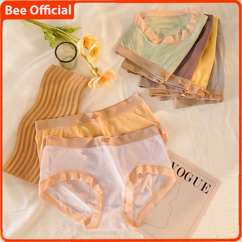 BEE - Celana Dalam Wanita Polos List Pita CD Cewek Import  Underwear Wanita 930