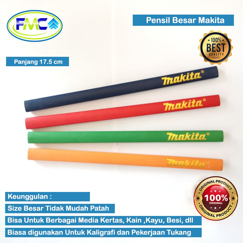 Pensil Besar HB Makita Untuk Kerja Tukang Kayu Menggambar Kaligrafi