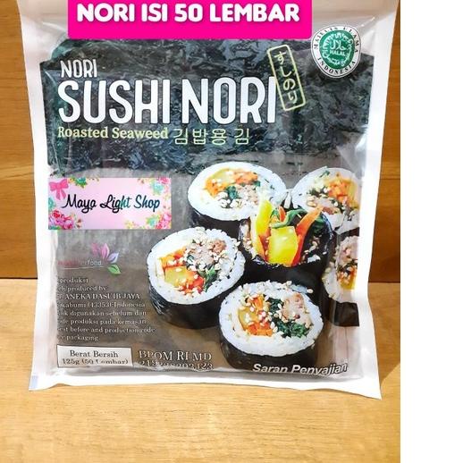 

☼ nori sushi 50 lembar Promo Sale Termurah Nori Manjun ekonomi sakao nori 50 lembar limited rumput laut sushi dried seaweed ♩