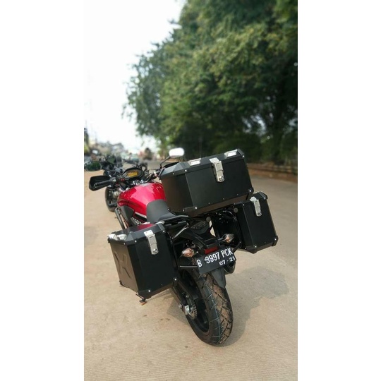 Side Box Samping Pannier Badak Hitam 27 Liter Box Alumunium Touring | SideBox Pannier