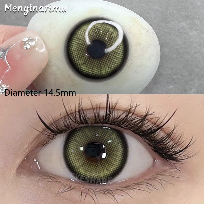 【COD】SOFTLENS 14.5mm BIG EYE Soft Colored Contact lenses Gray Soflen Mata Yearly Use