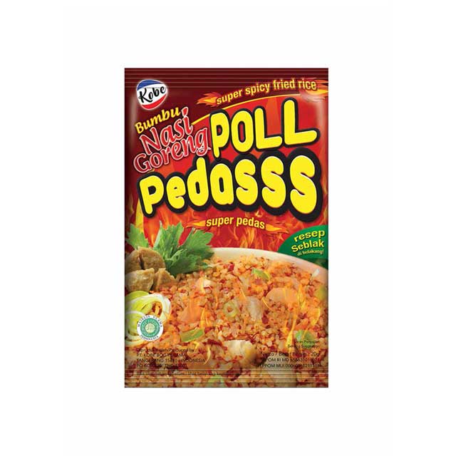 

KOBE BUMBU NASI GORENG POLL PEDAS 20 GR